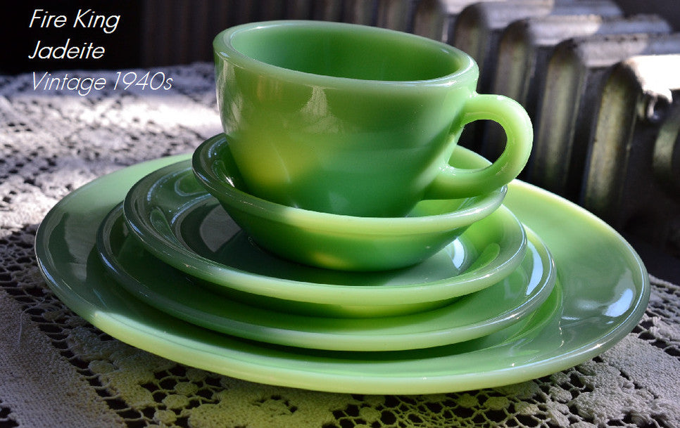 Fire King Oven Ware Jadeite ApplePickerVintage on Etsy