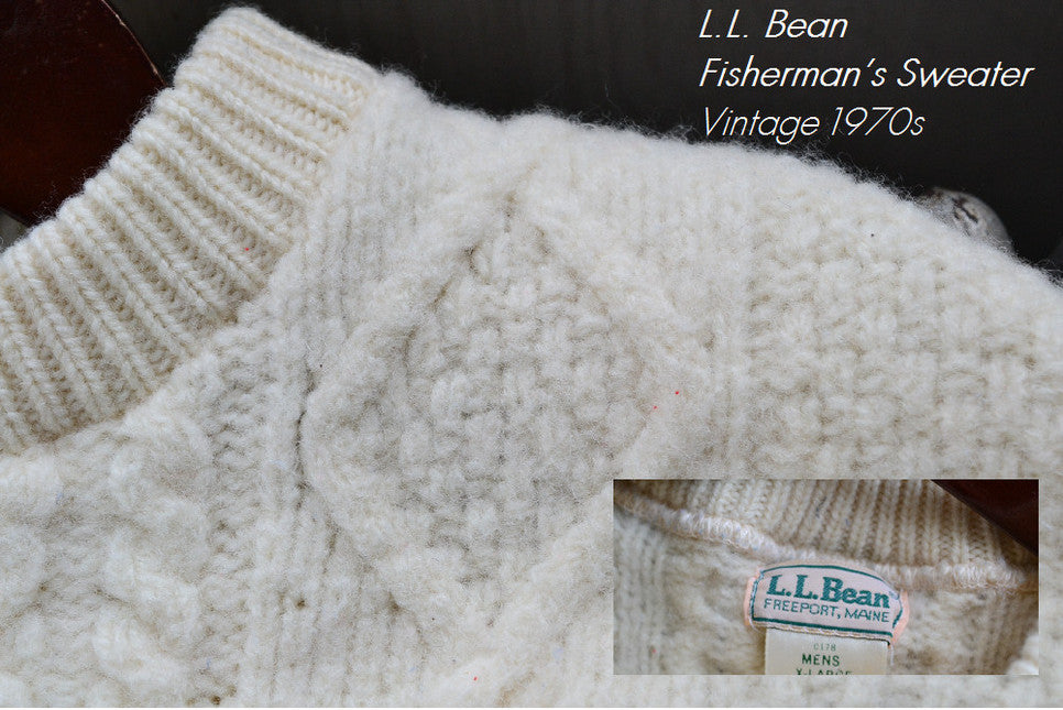 L.L. Bean Fisherman's Sweater ApplePickerVintage on Etsy